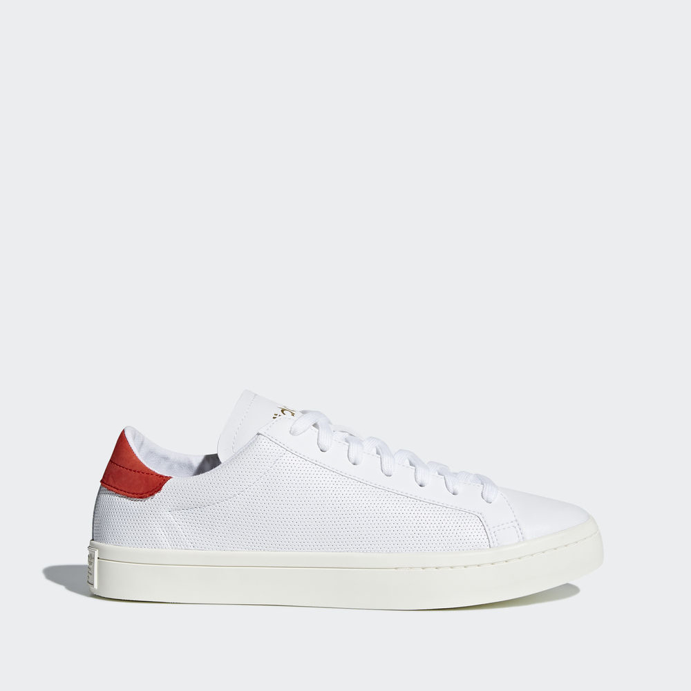 Adidas Court Vantage - Originals γυναικεια - Ασπρα/Ασπρα/Κοκκινα,Μέγεθος: EU 36 – 54 2/3 (938VEHGJ)